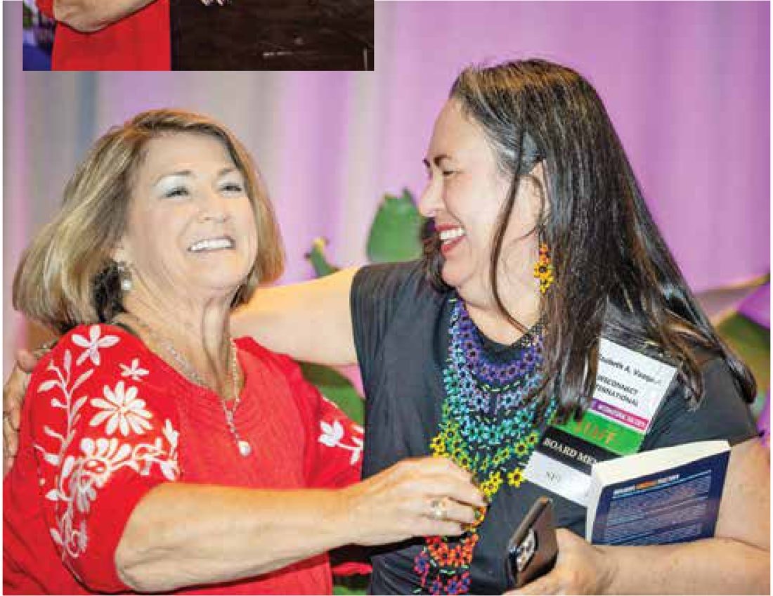 Pamela Prince-Eason with Elizabeth Vazquez, President and CEO of WEConnect International.